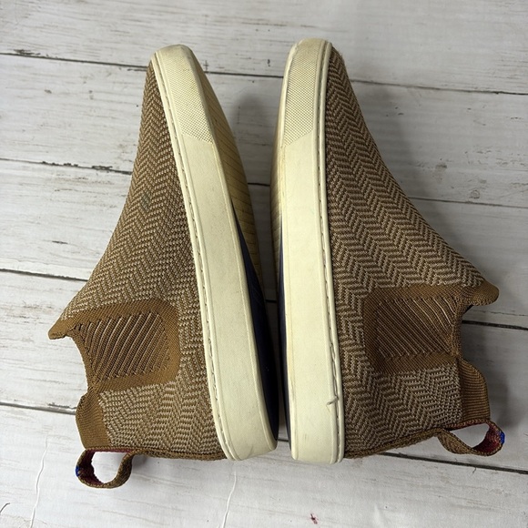 Rothy's The Chelsea Sneaker Brown and Cream Herringbone - Picture 5 of 12